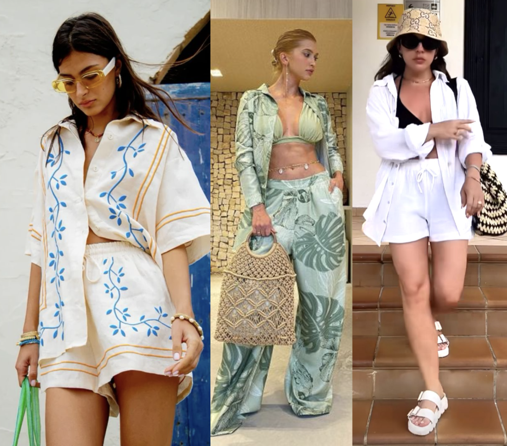 beach set for resort wear