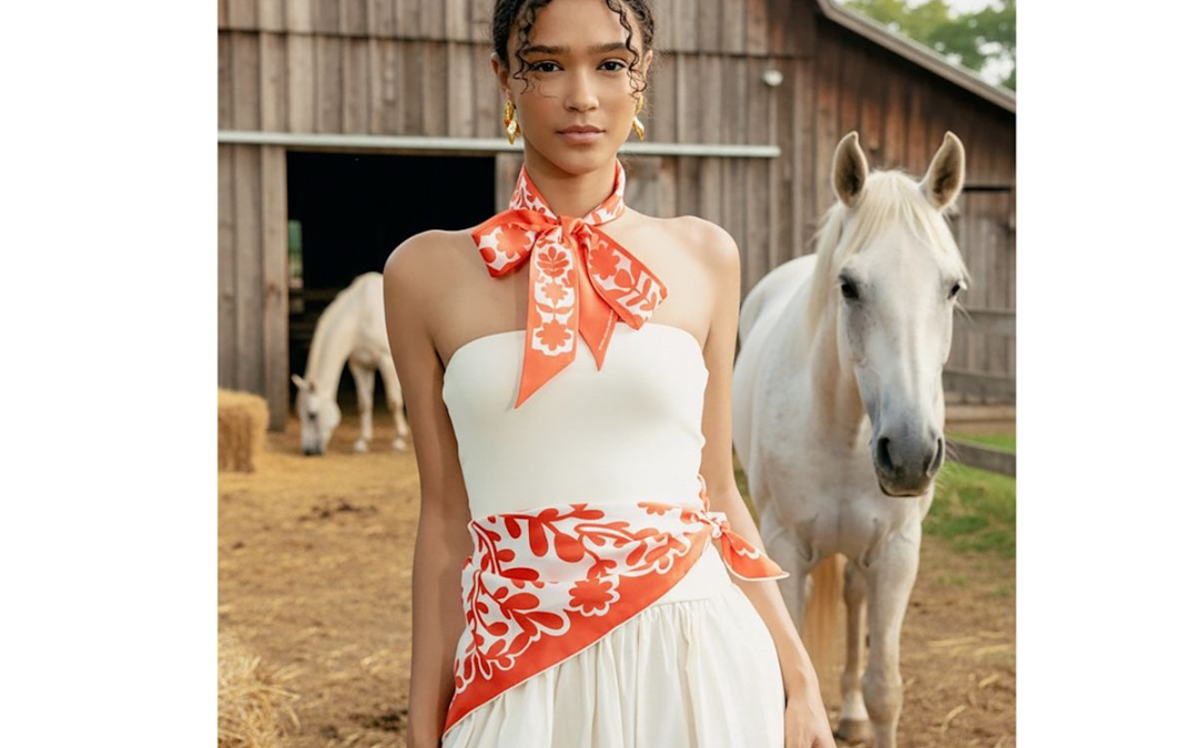 how to wear a silk scarf for spring